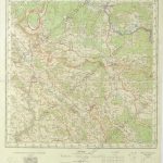 Přiložená vojenská mapa M-33-125-A (Frymburk) s červeně vyznačeným prostorem Markschlagského lesa