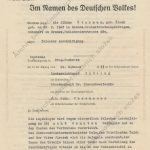 2. Ukázka rozsudku. ABS, Německé soudy v Protektorátu Čechy a Morava, sign. 134-413-4