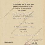 4. Odmítnutí udělení milosti ve věci trestu smrti odsouzeného. ABS, Německé soudy v Protektorátu Čechy a Morava, sign. 134-433-7