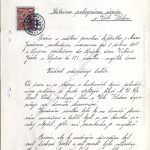 Žádost o povolení k sňatku strážníka Františka Panta ze 17. února 1938.